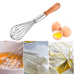 Wooden Handle Egg Beater-L