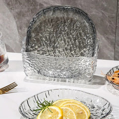 Acrylic 8 pcs Snack Plate Set-Black