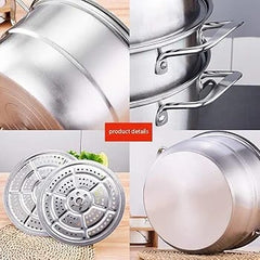 2 Layer Stainless Steel Steamer Pot 30cm