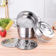 2 Layer Stainless Steel Steamer Pot 30cm