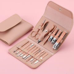 16 Pieces Set Nail Care Tools -Pink