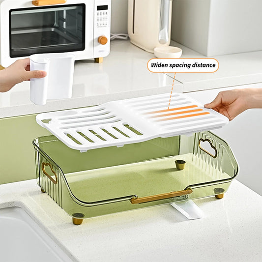 Acrylic Dish Drying Rack-Green