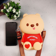 1 Pc Cartoon Silicone Cross Body Travel Bag