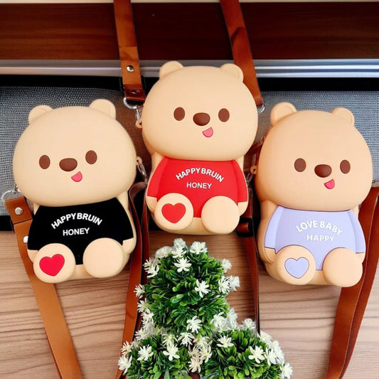 1 Pc Cartoon Silicone Cross Body Travel Bag