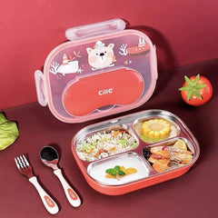 4 Compartment Stainless Steel Lunch Box