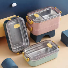 2 Layer Stainless Steel Lunch Box