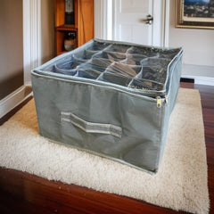 120 GSM 16 Pocket Shoe Organizer (Light Grey)