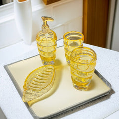 4 Pcs Acrylic Bath Set-Yellow
