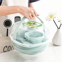 48 Pcs Outdoor Set Plastic Tableware Set-Green