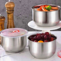 3 Pcs Stainless Steel Bowl Set