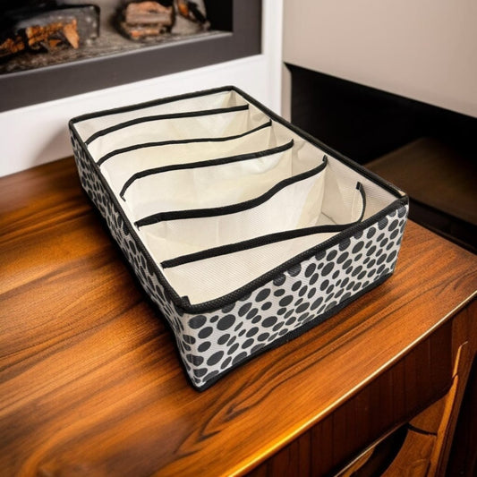 6 Grids Ladies Undergarment Organizer(Polka Dots)