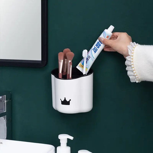 Multifunctional Crown Brush Holder-White