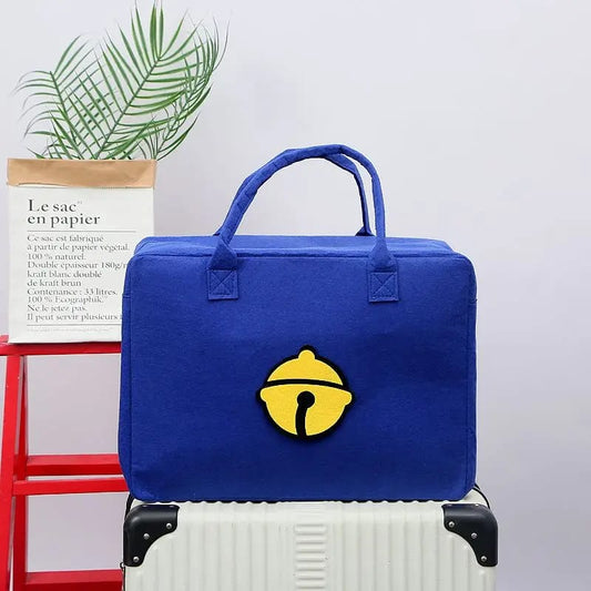 Large Capacity Cartoon Printed Bag-Blue