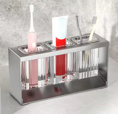 Acrylic Cutlery Holder With Metal Stand