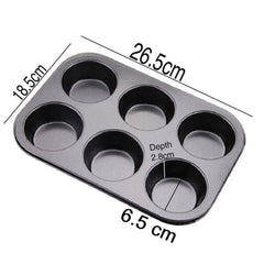 6 Holes Non-Stick Muffin Pan