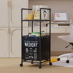 2 Layer Multifunctional Laundry Storage Rack-Black