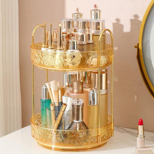 2 Tier 360 Rotating Makeup Organizer