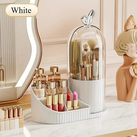 360-Degree Rotatable Makeup Organizer-White