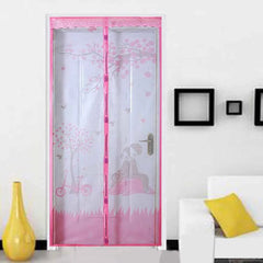 Printed Magnetic Mosquito Net -Pink