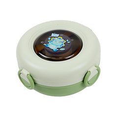 Round Three Grid Lunch Box -Green