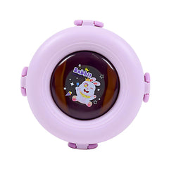 Round Three Grid Lunch Box -Purple