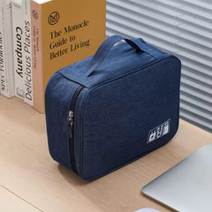 1 Pc Travel Electronic Digital Storage Bag (Navy Blue)