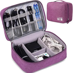 1 Pc Travel Electronic Digital Storage Bag (Purple)