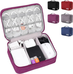 1 Pc Travel Electronic Digital Storage Bag (Purple)