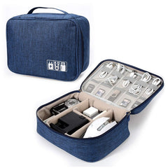1 Pc Travel Electronic Digital Storage Bag (Navy Blue)