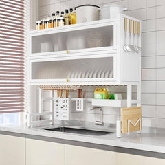 Double Cabin Over the Sink Rack-White