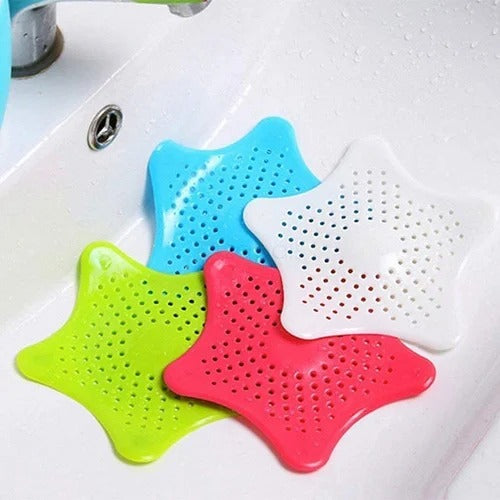 Star-Shaped Silicone Drain Set (4Pc)