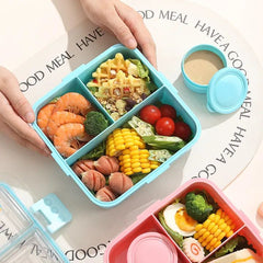 3-Compartment Lunch Box-Sky Blue