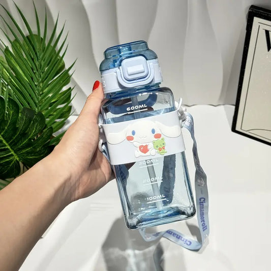 Cartoon Design Water Bottle-Sky Blue