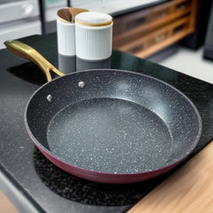 Marble Non Stick Frying Pan Red-26cm