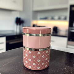 2 Layer Lunch Box-Pink