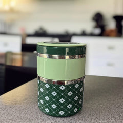 2 Layer Lunch Box-Green