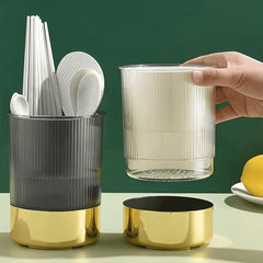 3 Grid Kitchen Utensils Holder-White