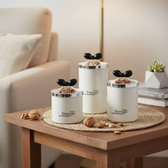 3 Pc Airtight Jar Set (Bow Design)