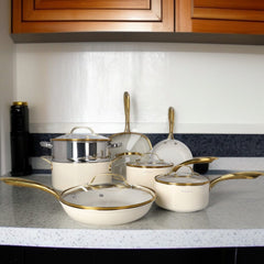 Danny Home Cookware Set 12pcs-White