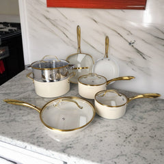 Danny Home Cookware Set 12pcs-White