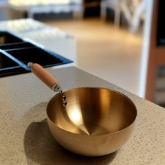 Golden Wok Pan with Handle-20cm