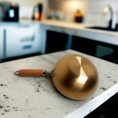 Golden Wok Pan with Handle-18cm
