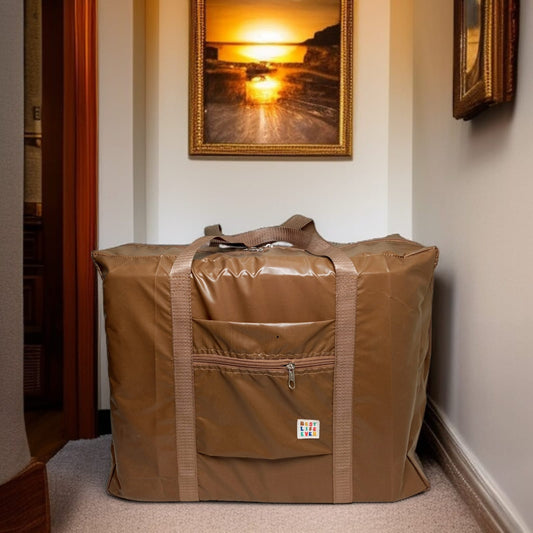 Foldable Clothes Storage Bag-Brown