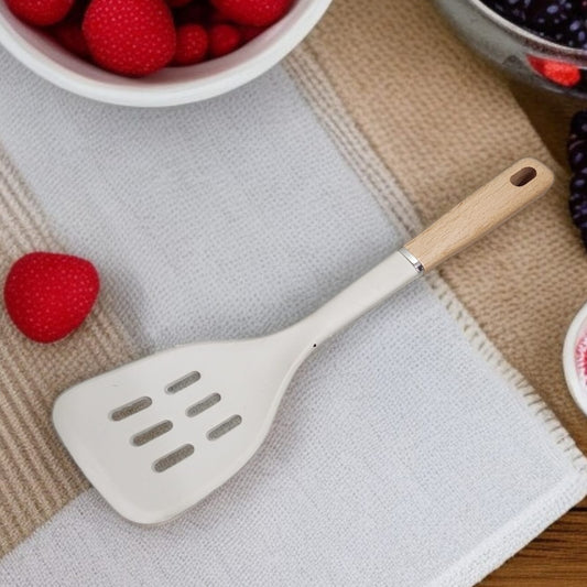 Wooden Handle Silicone Spoon-D4