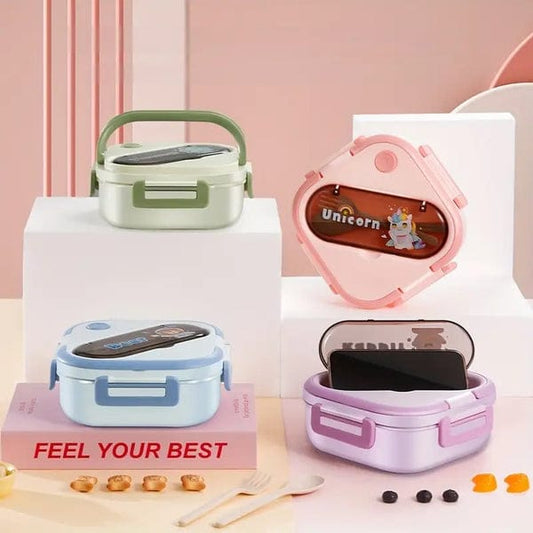 3-Compartment Stainless Steel Lunch Box(1000ml)