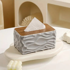 Modern Textured Napkin Holder-Grey