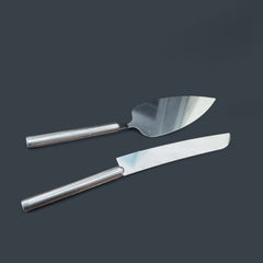 2 Pcs Stainless Steel Cake Serving Set