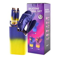13-piece Kitchen Knife and Utensils Set(Blue&Yellow)