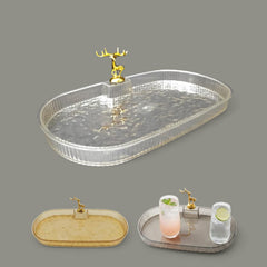 Minor Damage Acrylic Deer Serving Oval Tray
