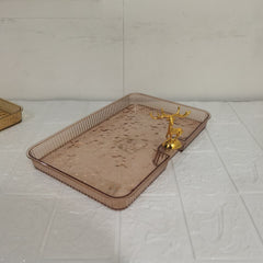 Acrylic Deer Serving Rectangular Tray Small